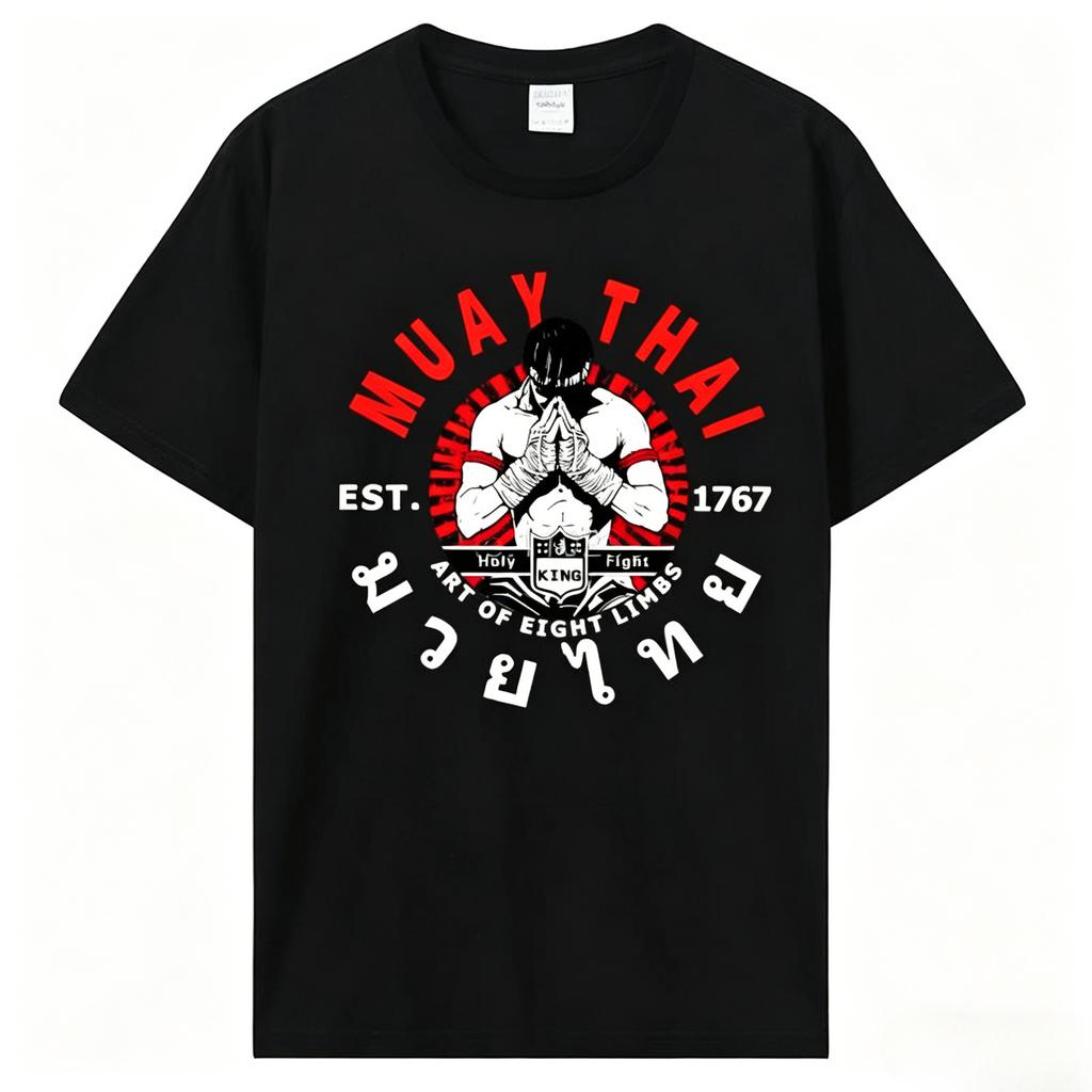 Summer Unisex Fashion Cotton T Shirt Cool Muay Thai Tshirt Unisex Wai Kru Thailand Unisex Women Casual T Shirt Harajuku 2026 New Tops