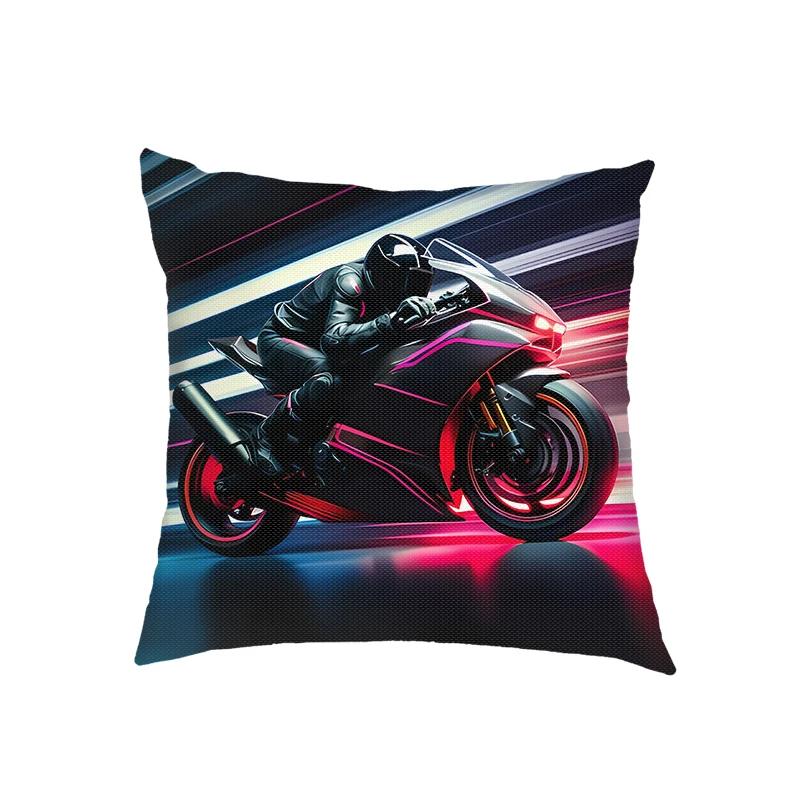 45x45CM Motorrad Rennwagen Druck Kissenbezüge Motorrad Kissenbezug Heimdekor Mode Quadratisch Sofa Bett Überwurf Kissenbezug