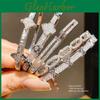 Geometric Zircon Flower Letter Bracelet With Silver Copper Hand Jewelry For Women