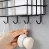2 Pcs Stainless Steel Bathroom Shelf for Wall | Self Adhesive Bathroom Organiser | 4 Hooks for Towel Holder | Space-Saving Wall Mounted Bathroom Shelf