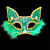 Masquerade Mask Foxes Mask Halloween Costume Mask Sequins Cats Mask Half Face Mask for Party
