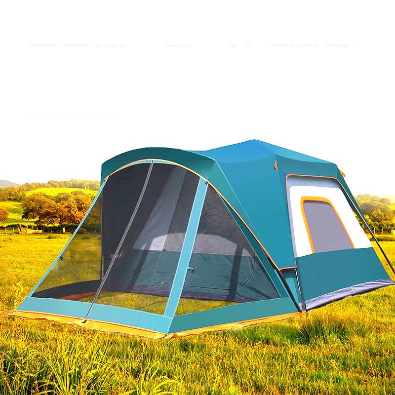 

Уличная палатка для кемпинга, 4 человека, 5 человек, 6 человек, 8 человек, защита от дождя и солнца, семейное оборудование для кемпинга, автоматическая портативная палатка 270X270X180cm