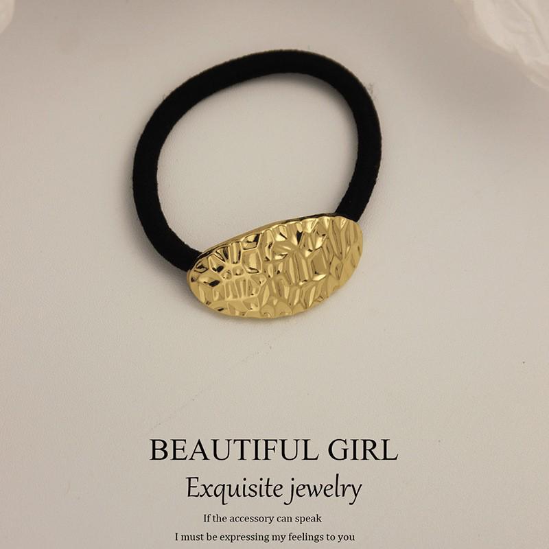 Minimalist Metal Hair Ring - New Korean Style High-End Ponytail Tie Rubber Band.