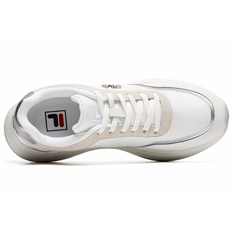 Fila Textile, Synthetic Leather Low Top Running Shoes Women's Bright White F12W114208FWM