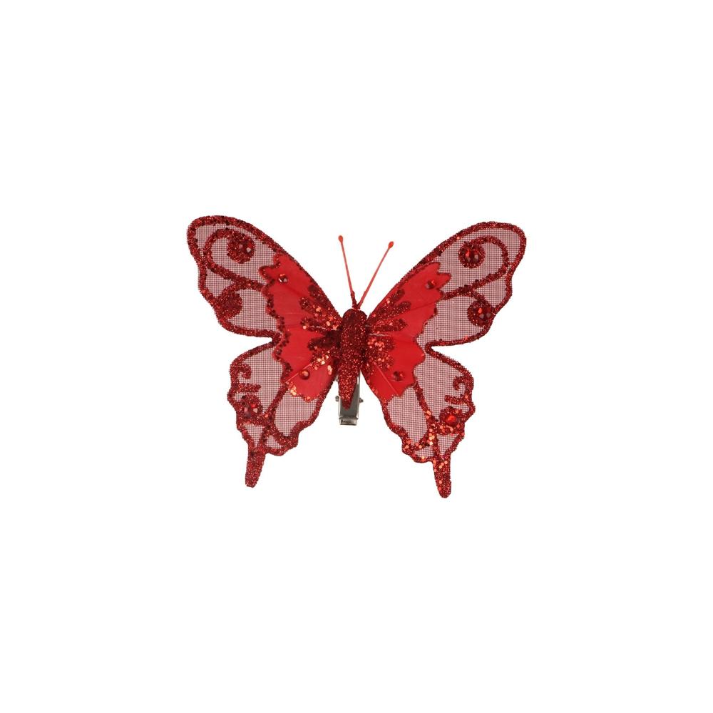 3pcs DIY Christmas Glitter Butterfly Christmas Tree Hanging Decoration  Hotel Office Decor