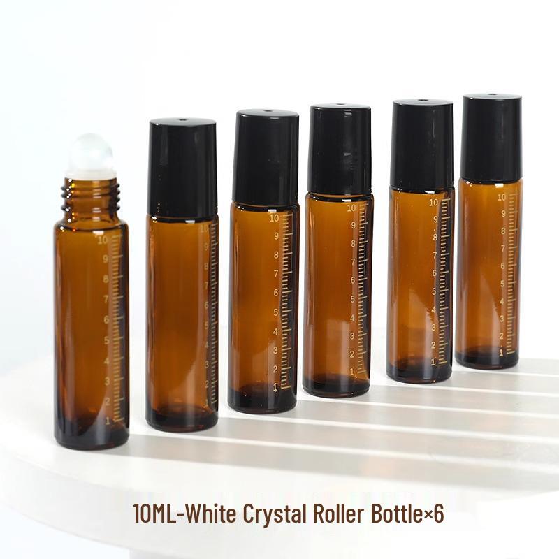 Light-Proof 10ml Glass Rollerball Bottle for Essential Oils and Perfumes - Portable, Refillable, and Cost-Effective.