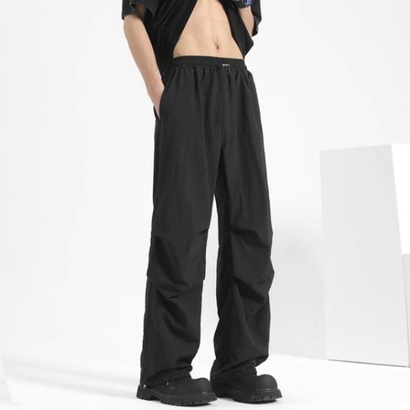 

Солнцезащитные брюки-парашюты мужские летние из ледяного шелка прямые широкие повседневные брюки для улицы функциональные заряжаемые мужские брюки 5XL чёрный