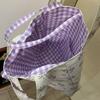 1Pc Korean Floral Bow Tie Canvas Bag For Women'S Spring Summer Casual Versatile Large Capacity Single Shoulder Tote Bags