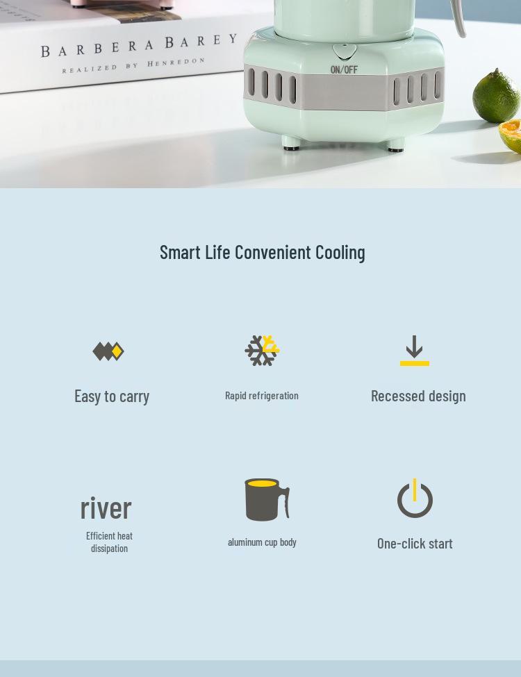 Portable Mini Beer & Beverage Cooling Cup for Car, Dorm, Office, or Outdoor Use