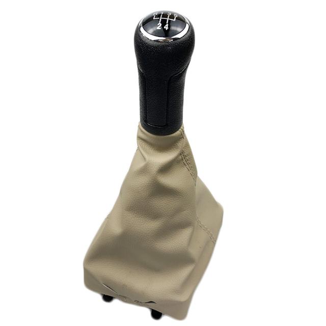 För VW Polo 9N 9N2 2002 2003 2004 2005 2006 2007 2008 2009 2010 Sedan 5/6 Växlad Växelspaksknopp Damask Läder Stövelskydd Fodral