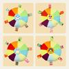 2 Pcs Rainbow Plush Flying Disc Dog Toy Interactive Sound Toy Outdoor Training Game Dog Chew Toy for Small Large Dogs
