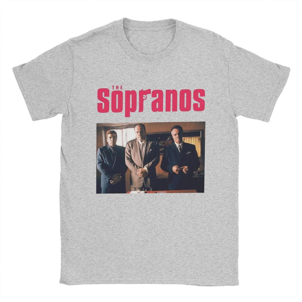 Casual The Sopranos T-Shirt for Men Crewneck Cotton T Shirts Movie Short Sleeve Tees Unique Clothing