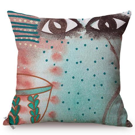 Modern Abstract Animal Oil Painting Art Style Living Room Sofa Cushion Cover Funky Artwork Chair Decorative Pillow Case Cojines