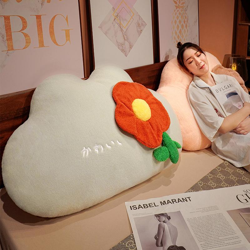 Queen Flower Bed Pillow Girl Sleeping Bedside Cushion Home Sofa Pillow Girl Soothing Doll