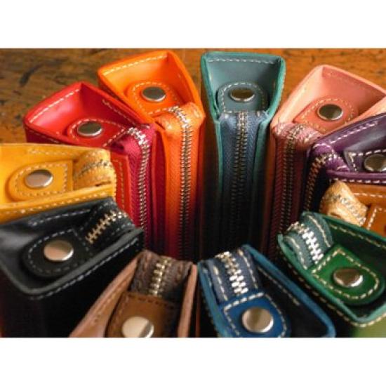 Pen Pencil Working BT Zipper Pen Triangular Blue [SLIP-ON] Case, Leather, Case, Student, Adult, Men, Women, Slip-on Case, M, Stand,