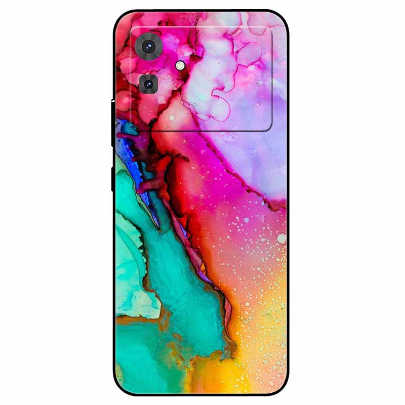 For Cubot Note 21 Case Flower Marble Silicon TPU Soft Phone Bag Cover for CUBOT Note 21 2023 COOL Printing Fundas for Note21