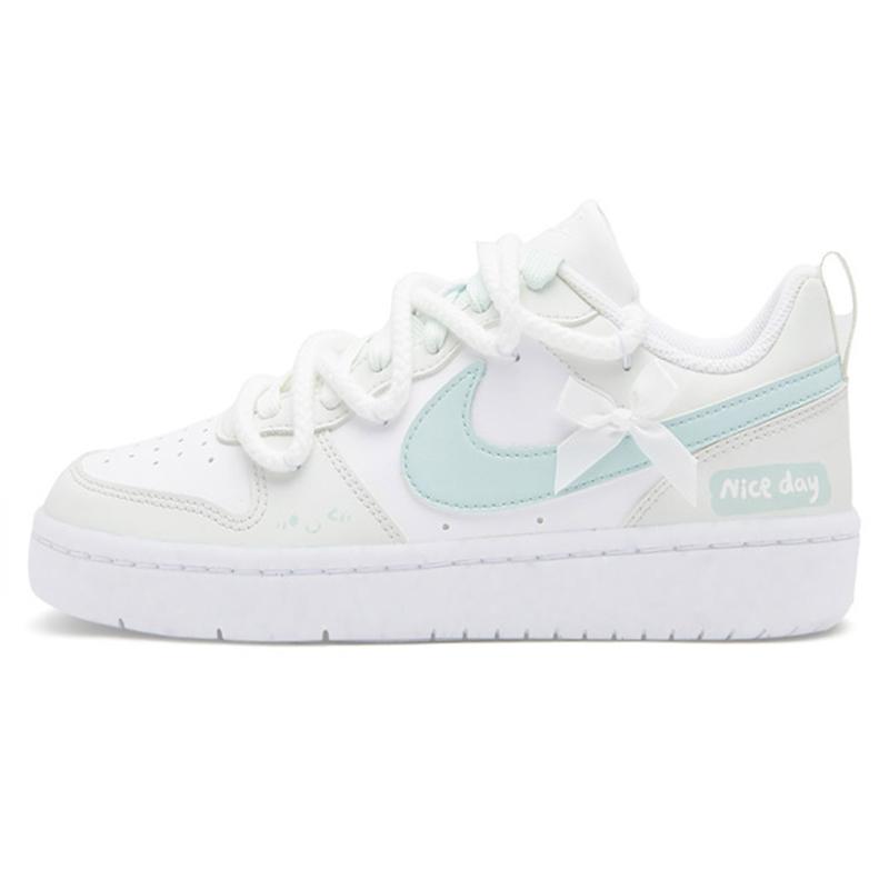 Nike Court Borough Matcha Coconut Lightweight Low top Skateboard Shoes GS White Green DV5456-106(TeamFive-) 40