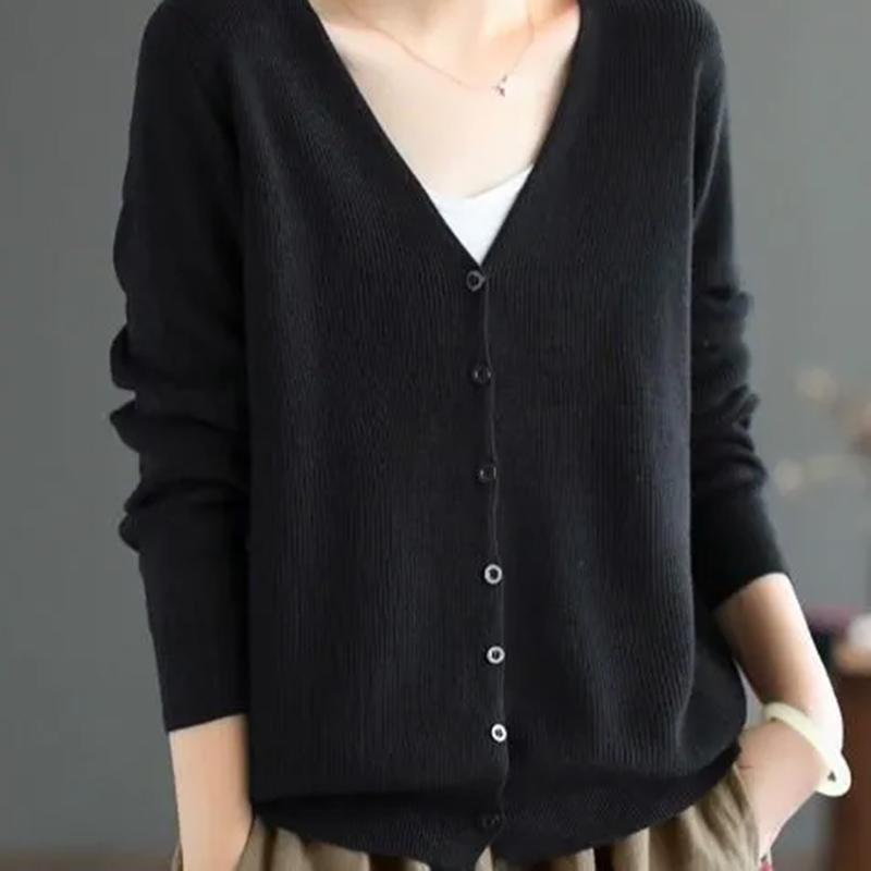 Sweaters Coat Cardigan for Women Autumn Large Size Vintage Loose Long Sleeve Knit Cardigan Sweaters Jacket