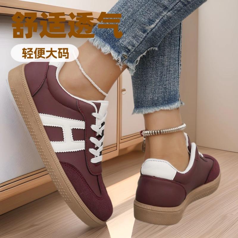 Pantofi de antrenament moral pentru comerț exterior de mărime mare pentru femei, design ușor și confortabil, pantofi casual de nișă cu șireturi frontale, pantofi sport