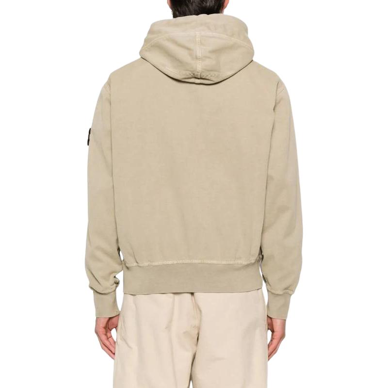 STONE ISLAND Kapuzenpullover mit Reißverschluss und Logo-Aufnäher, Langarm, Herren sweatshirt K2S156100017S0184-V019A