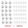 100pcs Double Hook/open Jump Ring Opening Bead Tip Knot Cap Silver Flip Cap Crimping End Cap End Cap Terminator Clamp End Tip for Jewelry Making