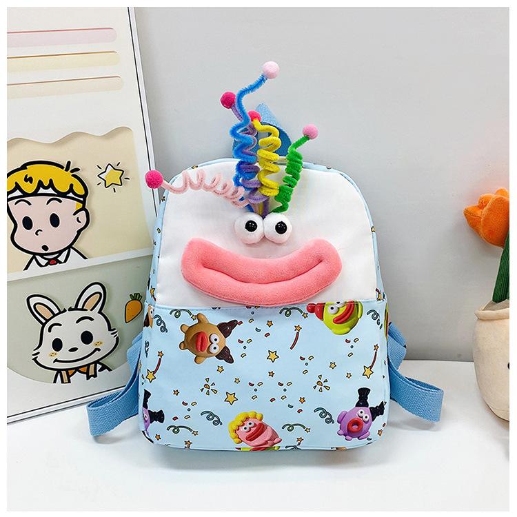 Ugly Cute Children's Schoolbag Backpack Primary School Students Large Capacity Backpack Spring Outing Backpack