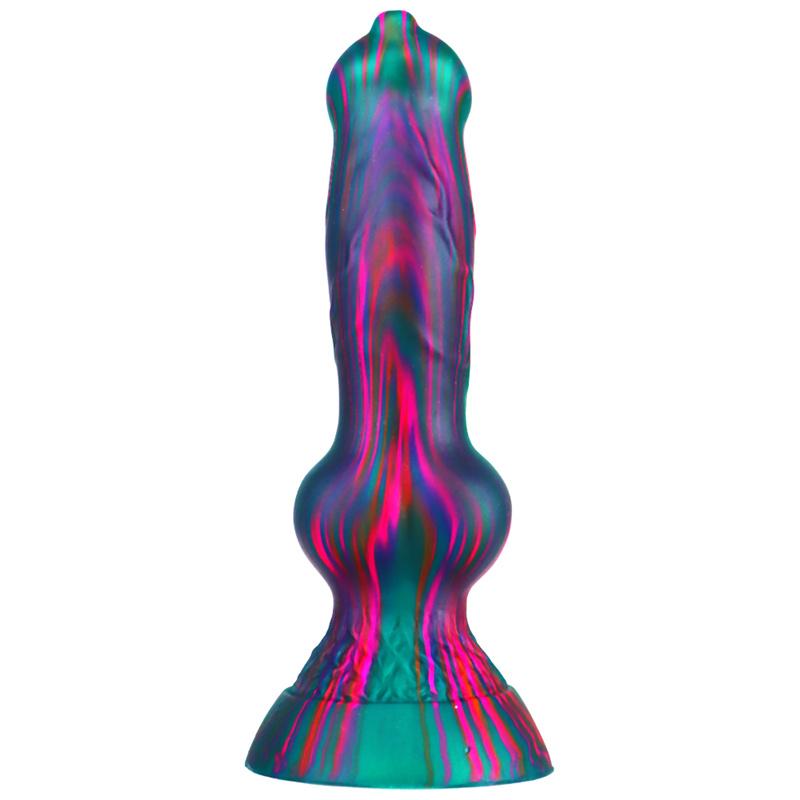 Dog Cock Animal Lifelike Mixed Color Simulation Penis Small Liquid Silicone Sensuality Fake Penis Adult Products