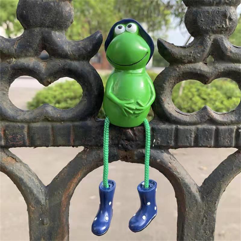 

Ornaments Gift Portable Household Resin The New Durable Accessories Green Delicate Crafts Creativity Hanging Leg Frog Novel