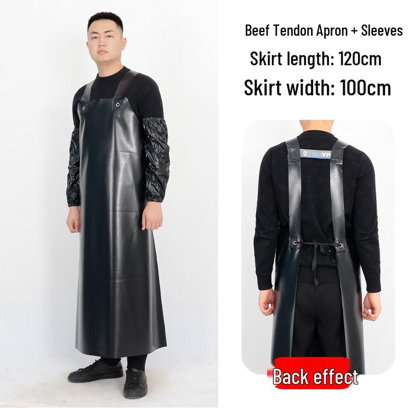 Durable Waterproof Kitchen Apron with Oversleeves