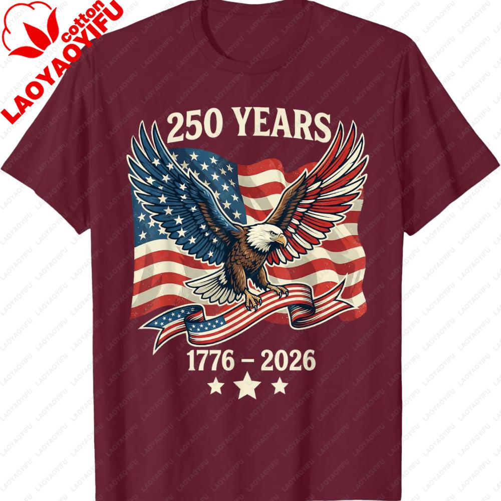 Vintage 250 Years Celebratory Clothing American 17762026 250th Birthday TShirt USA Men Women Unisex Streetwear Fashion Tops