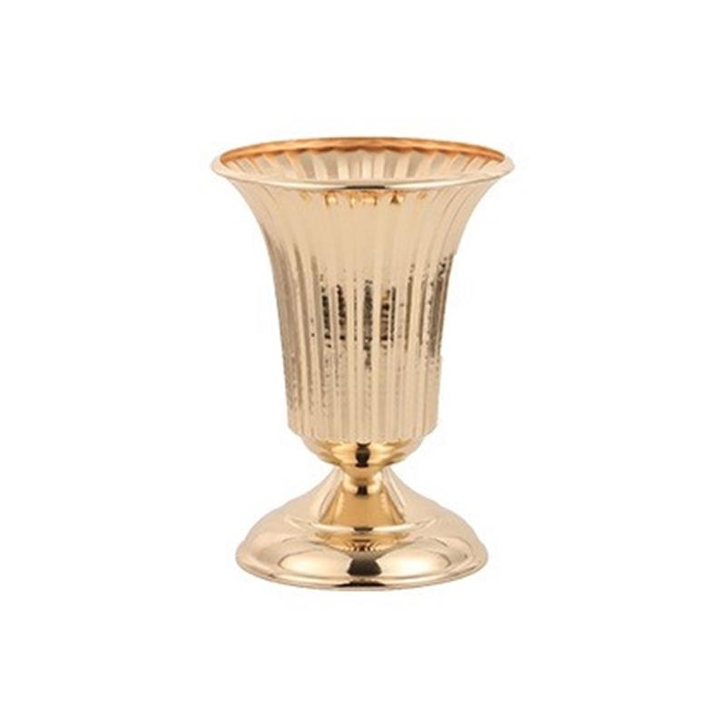 Desktop Metal Trumpets Centerpieces Vase Gold Flowers Vase Welcome Area Road Guide
