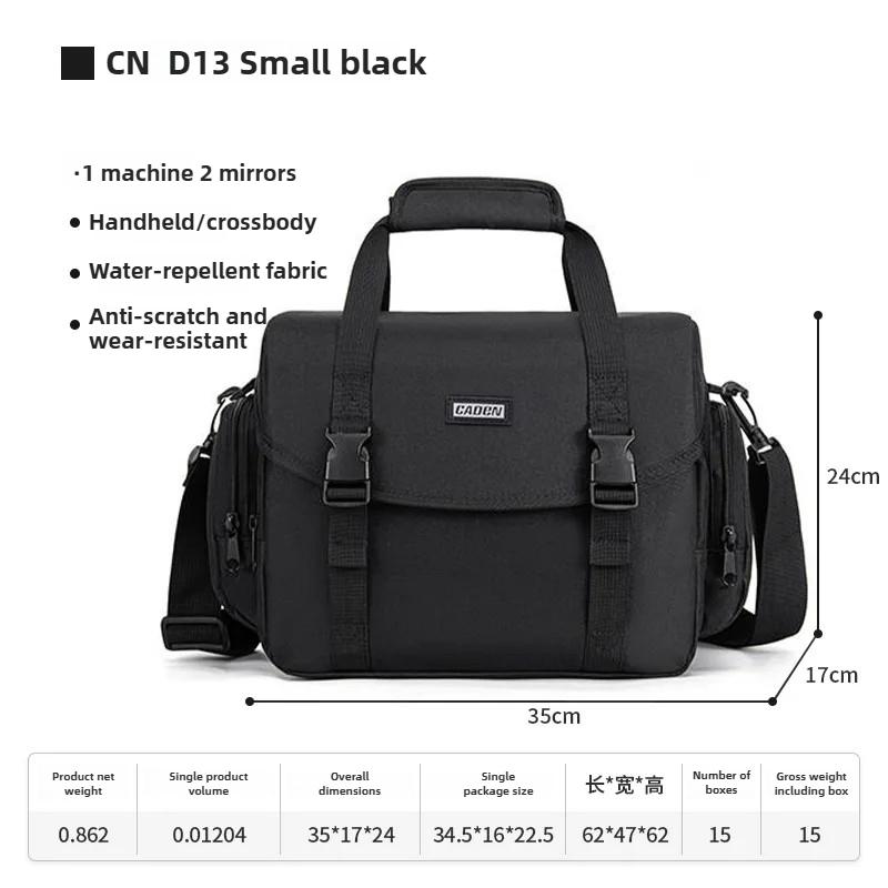 

Single-Shoulder Camera Bag Multi-Functional Camera Bag Water-Resistant DSLR Storage Shoulder Camera Bag CN D13 2.0 Small