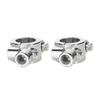 HANSWD Universal Motorcycle Handlebar Mirror Mount 10mm 7/8" Inch Aluminum Clamp (Chrome)