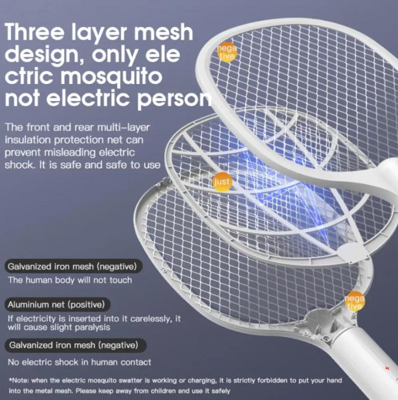 8-Lamp Electric Mosquito Swatter USB 2 In 1 Fly Swatter Household Mosquito Killer Lamp Strong Mosquito Attractant Mosquito Trap