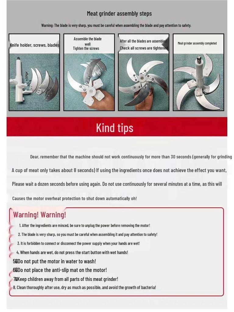 Xinfei Automatic Large-Capacity Meat Grinder & Baby Food Maker