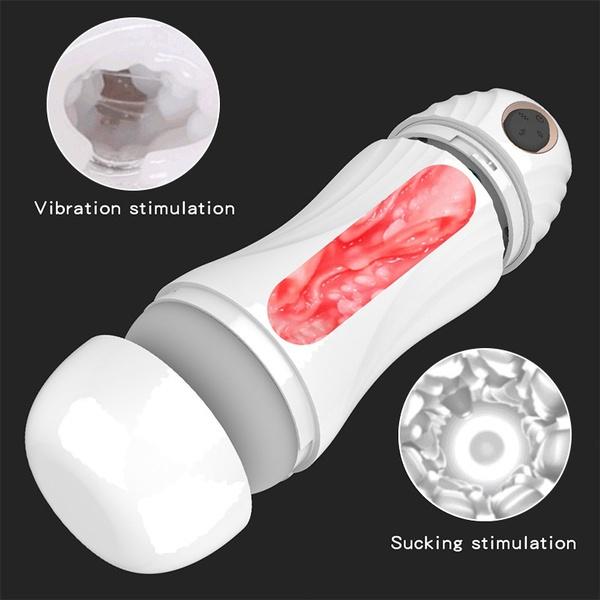 Automatic Sucking Male Masturbator One Click Orgasm with 5 Suction & 10 Vibration Modes Real Vaginal Pussy Oral Sex Toys for Men