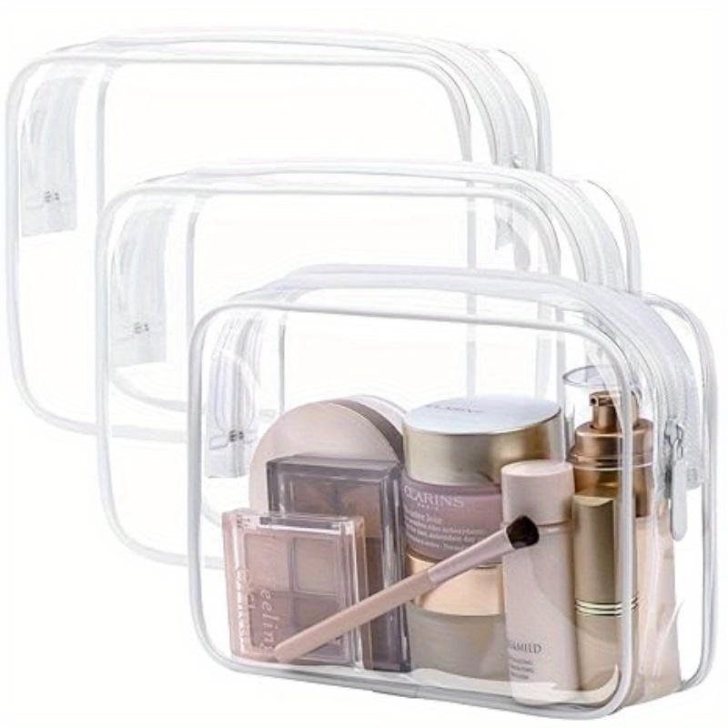 3pcs Upgraded Color-edge Transparent Makeup Bag, Transparent Makeup Bag, Suitable for Travel, Suitable for Various Storage Needs