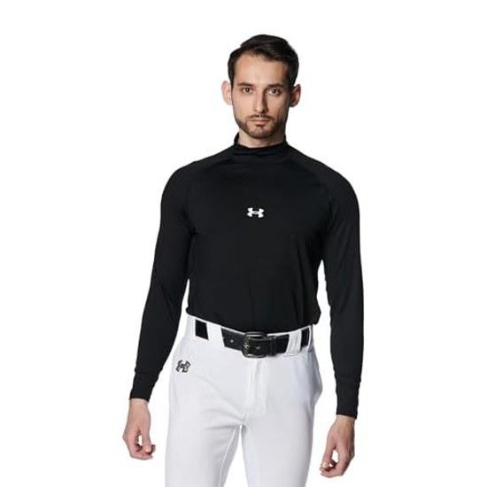 Under Armour Baseball Base Layer UA HeatGear Comfort Fitted Long Sleeve Mock Neck Shirt Mens