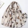 New Winter Vintage Penoy Floral Fringe Viscose Shawls Scarf Lady High Quality Wrap Pashmina Stole Bufandas Muslim Hijab 180*90Cm