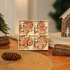 Christmas decorations wooden box 12pcs wooden Santa pendant gingerbread man decoration Christmas gift