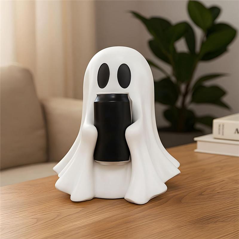 ABBP-Cute Halloween Spookily Ghost Drink Holder, Holiday Personalized Desktop Decoration, Can Holder