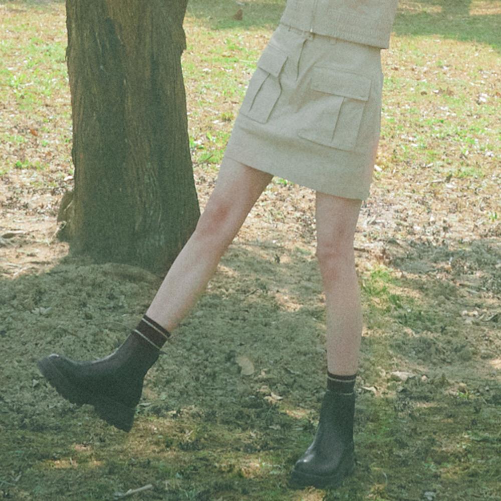 Rick Out-Pocket Safari Culotte Skirt (Beige)
