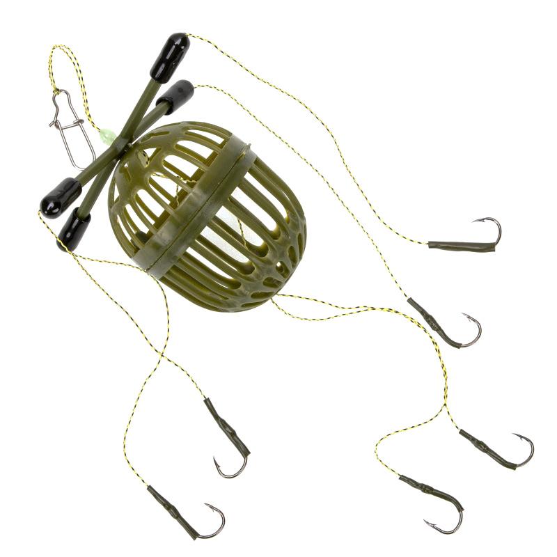 Spot Four Silver Carp Bighead Monster Cage Mine Explosion Hook Group Iseni Line Group Fishing Flip Plate Plate Hook String Hook
