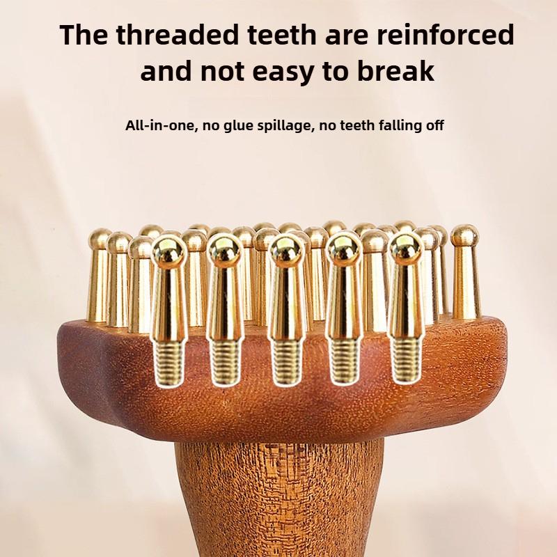 Bärbart Mässing Gua Sha Massageverktyg Huvud Nacke Ben Kropp Meridian Massager Lymfatisk Muskelavslappning Smärta Djupvävnadsmassage