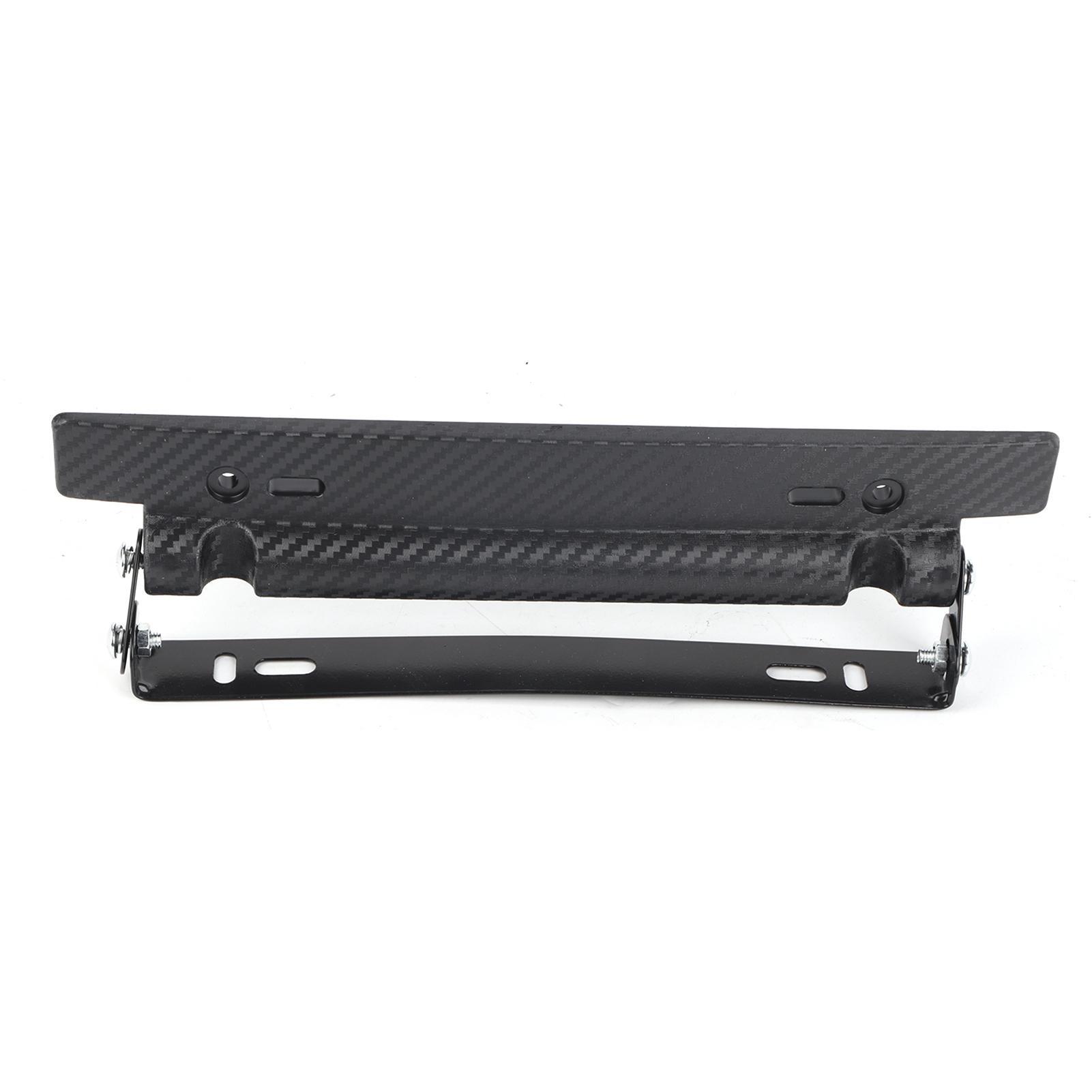 

Front Rear Adjustable Carbon Fiber Texture License Plate Frame US Style