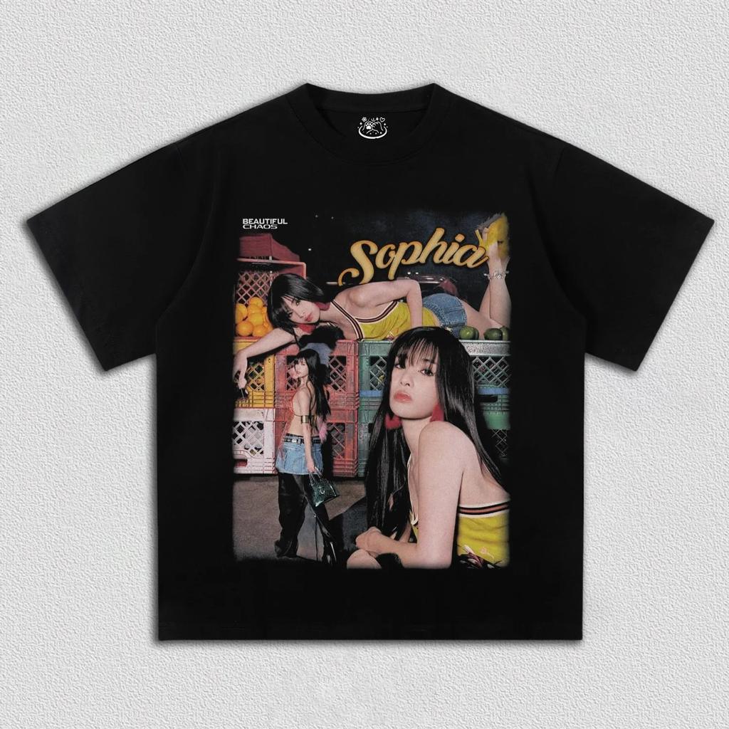 Korean Kpop Band Gril Group KATSEYE Printed T-shirt Women Oversize Y2k Short Sleeve High Quality Harajuku Loose Female Clothing