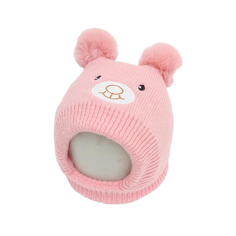 New Bear Kids' Knitted Winter Hat with Ear Protection & Scarf