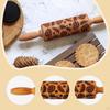 Christmas Baking Rolling Pin, Novelty Decorative Tool, Comfortable Grip, DIY Kitchen Roller
