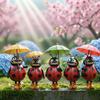 5Pcs/Set Garden Insect Stakes 2D Acrylic Decorative Bee Sign with Stake Planter Insert Ladybug Sign for Potted Plants Patio Yard Balcony
