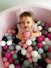 Dry pool 110x30cm powder pink with 400 balls: light pink, white, transparent, powder pink